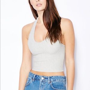 TOPSHOP RIBBED HALTER